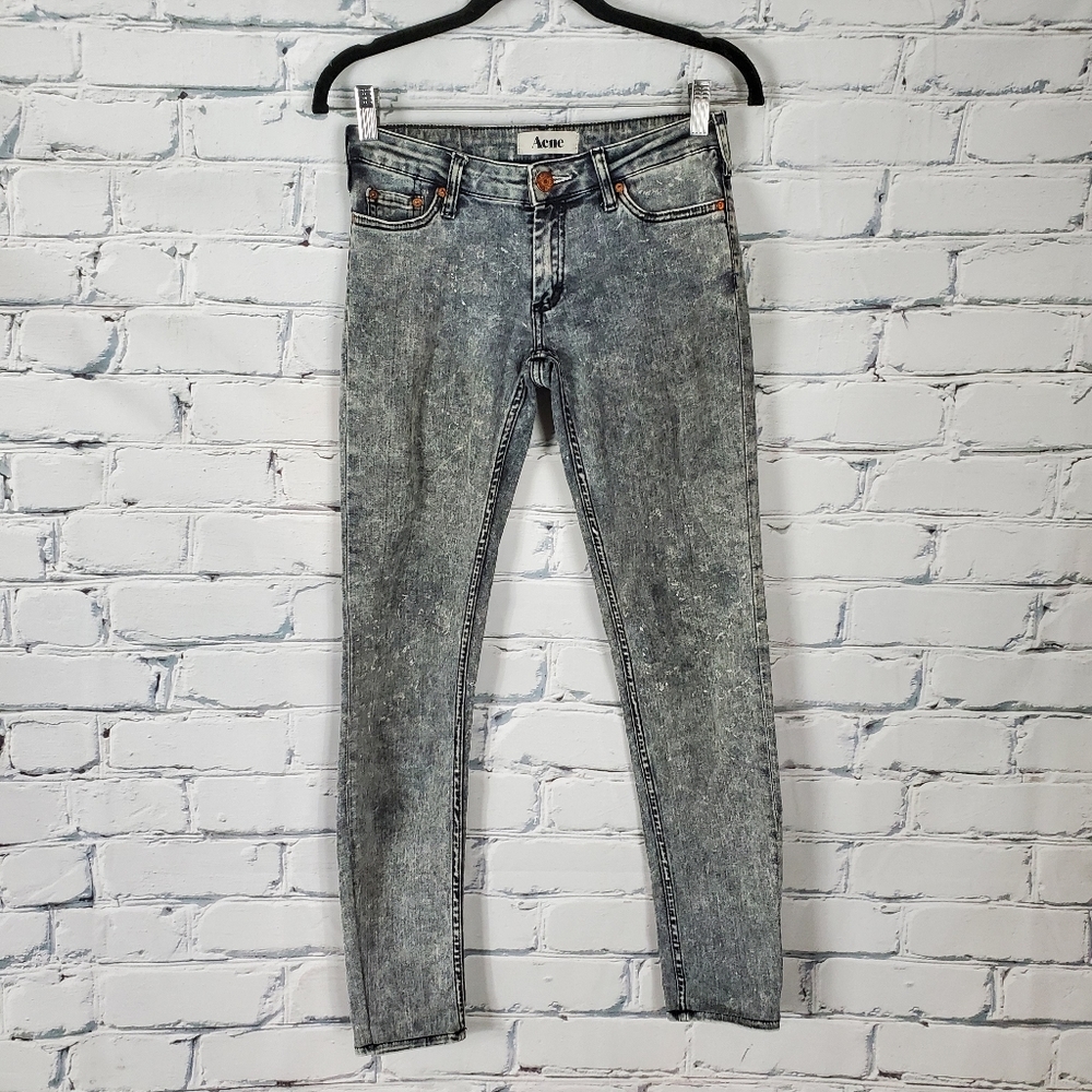 Acne Kex Skinny Jeans in Black Snow